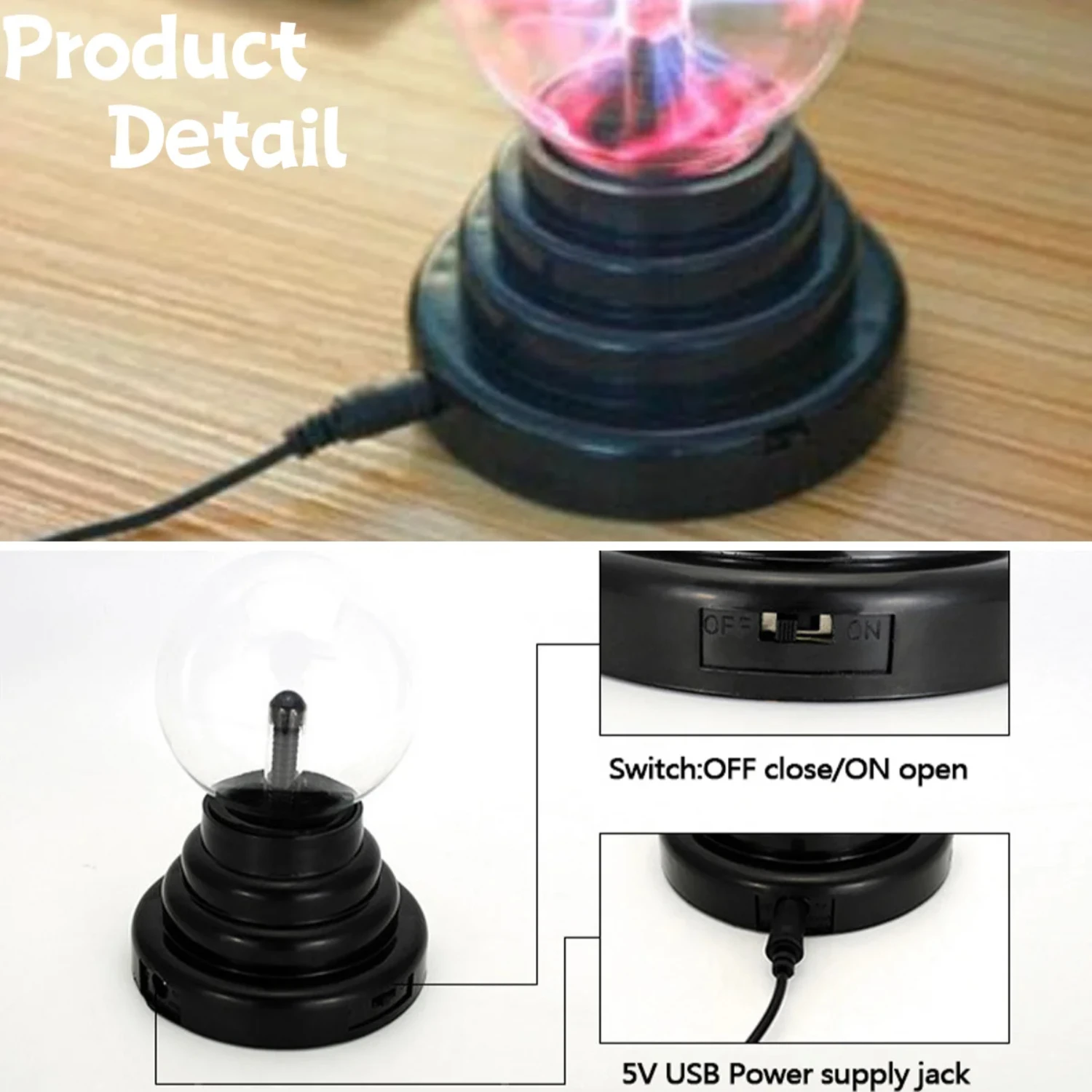 Perfect Magic Plasma Ball Lamp - Mesmerizing Atmosphere for Occasion, Touch Sensitive Night Light for Children, Birthday & Chris