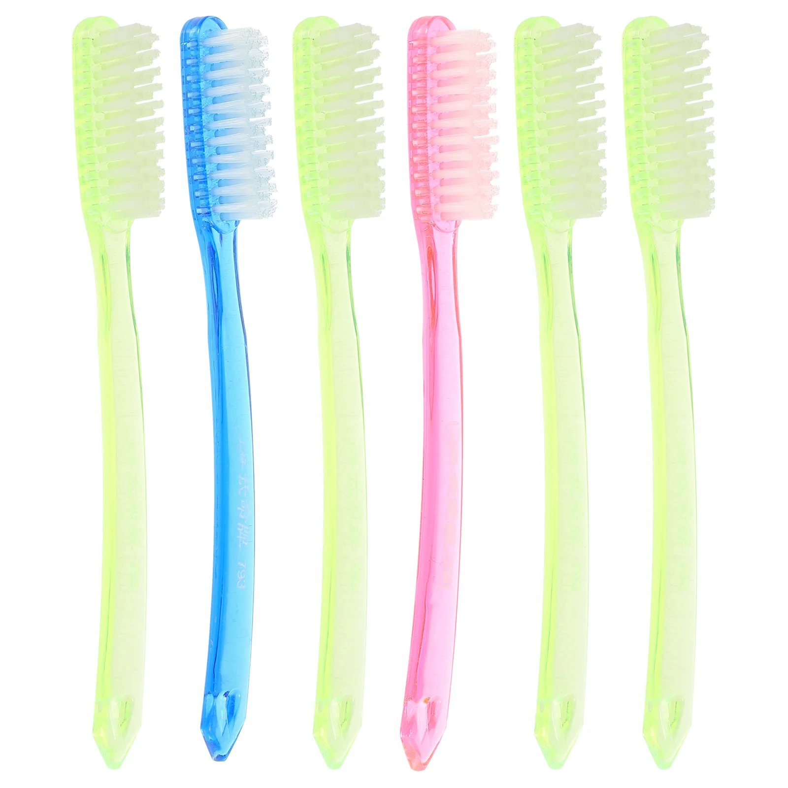 6 Pcs Adults Hard Bristles Toothbrush Super Cleaning Travel Medium Premium Toothbrushes for