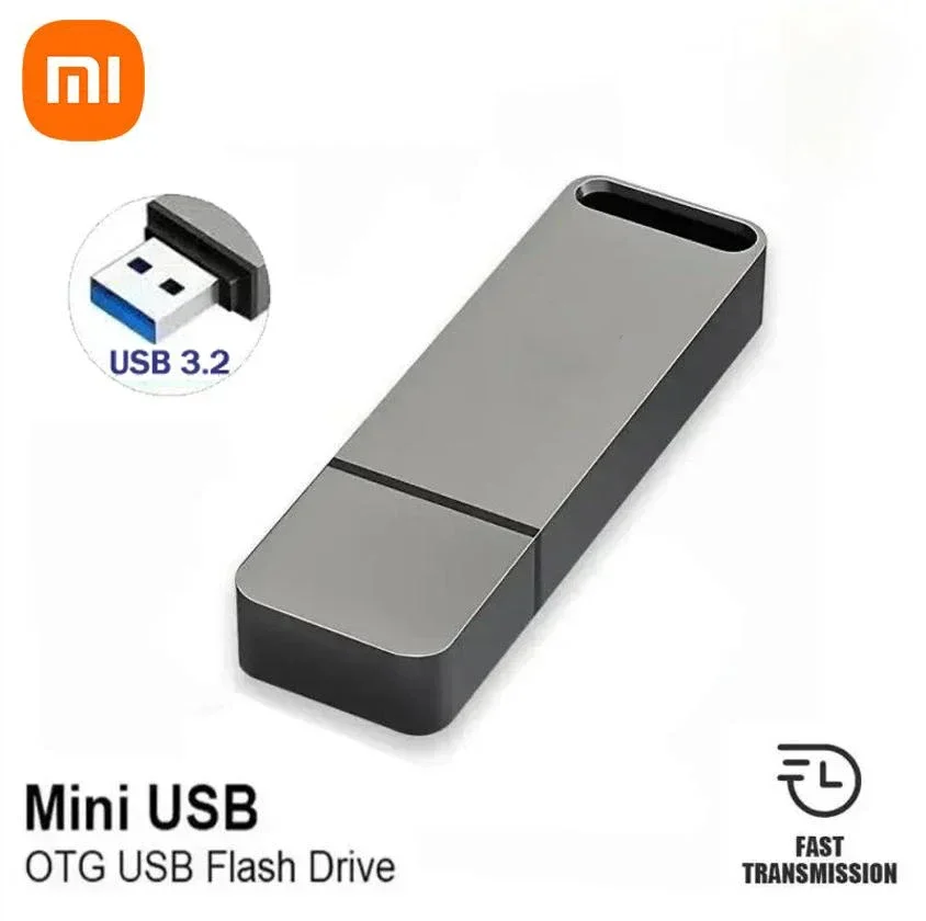 محرك فلاش Xiaomi Mijia 16 تيرا بايت OTG USB3.2 محرك قلم نقل عالي السرعة مفتاح 8 تيرا بايت 4 تيرا بايت محرك ذاكرة معدني محمول مقاوم للماء