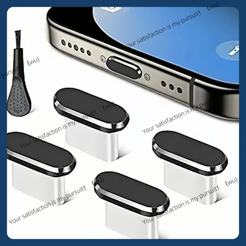 4Pcs USB C dust plug with cleaning brush dust usb-c plug cover charging port cover, suitable for all C-type mobile phones