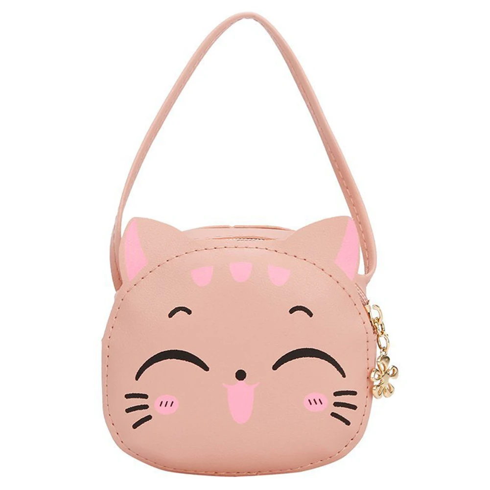 Borsa a tracolla Kawaii per ragazze borsa a tracolla Mini per gatti in PU borsa a tracolla per bambini compatta di moda Casual