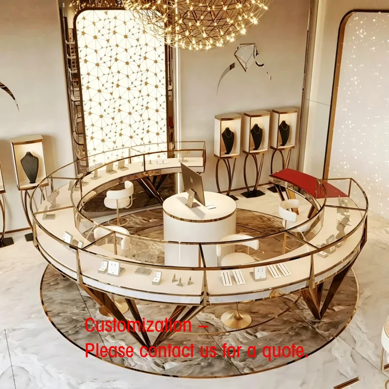 custom.Turnkey Jewelry Boutique Setup | Custom Circular Experience Counter Layout | All-In-One Recyclable Fixture
