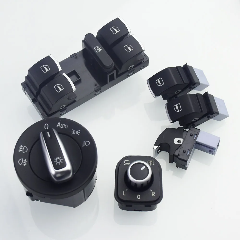 

Хромированный автоматический переключатель фар, ручка противотуманных фар, подходит для VW Golf Jetta MK5 MK6 GTI Passat Touran Tiguan 5ND 941 431 B