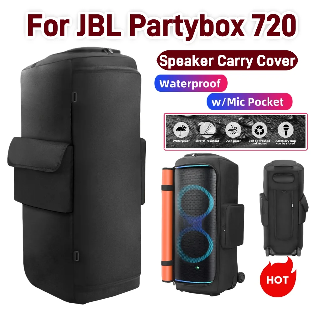 

Для JBL Partybox 720 портативный пылезащитный чехол для динамика с карманом для микрофона, защитный чехол для динамика, износостойкие аксессуары для динамиков
