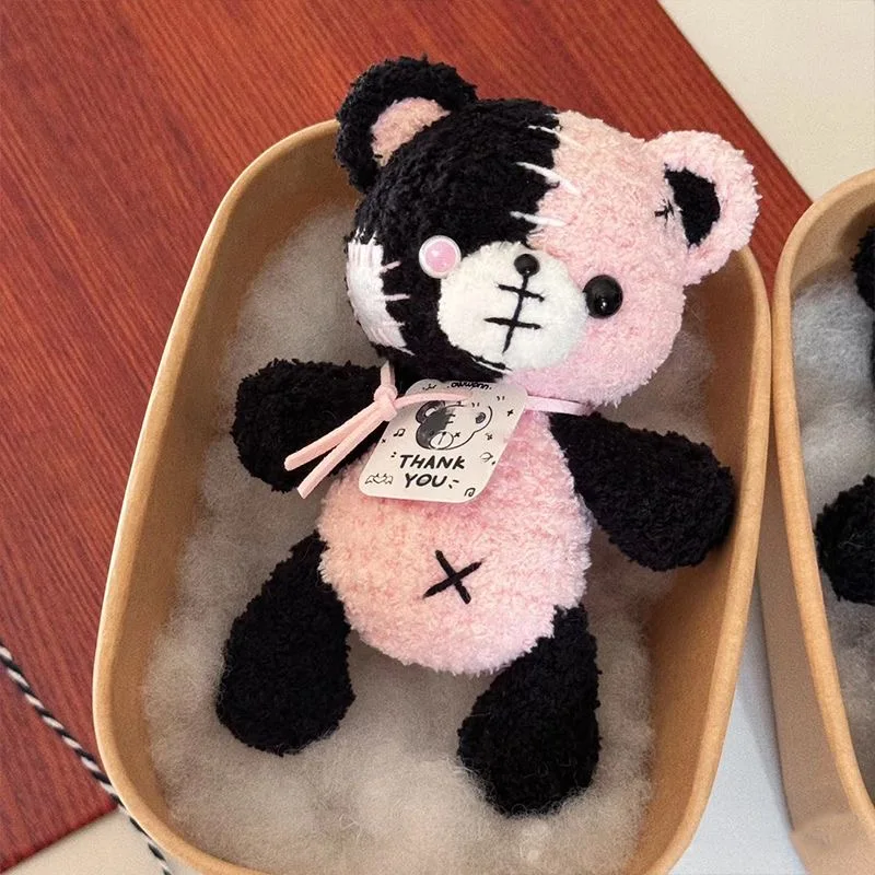 Cartoon Crochet Knitted Bear Amigurumi Materials Patchwork Bear For Children Gifts Toys Handmade Bear Materials