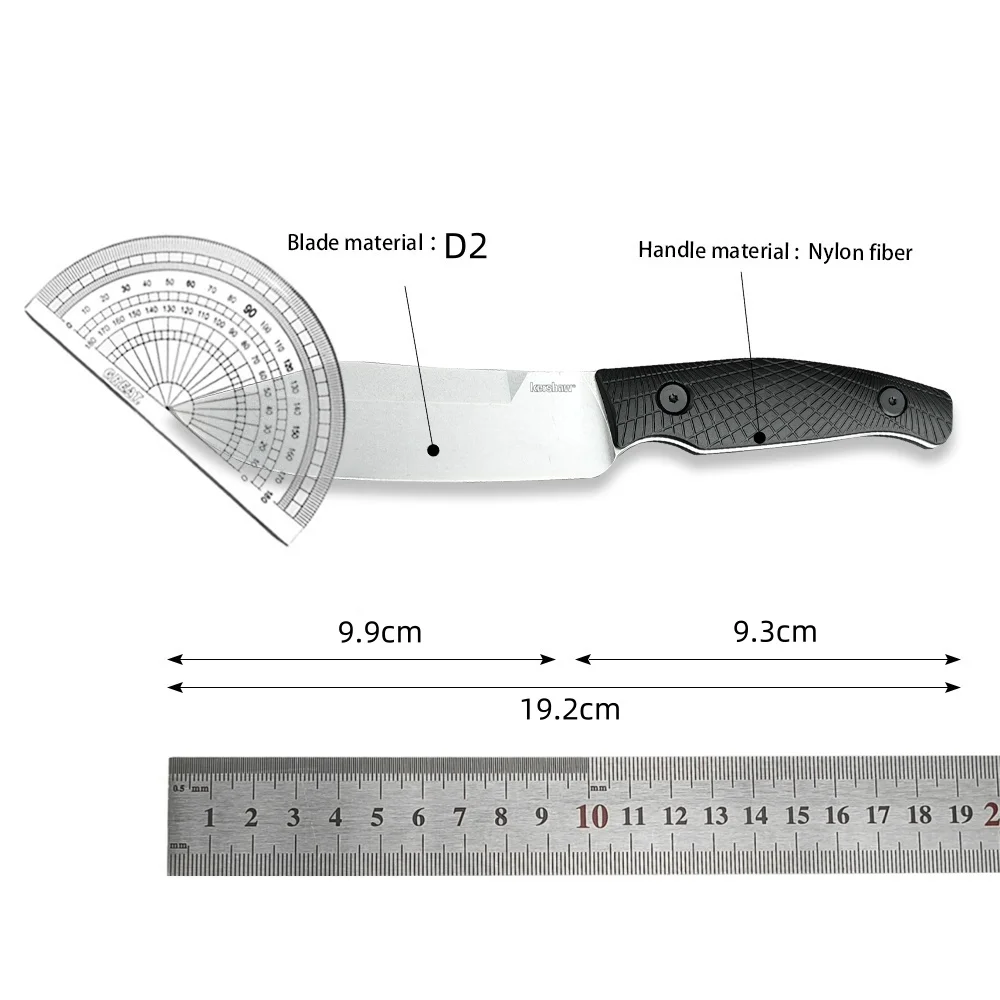 KS 1083 Fixed Blade Knife D2 Blade Nylon Fiber Handle High Quality Knife Outdoor EDC Survival Camping Hiking Hunting Tool