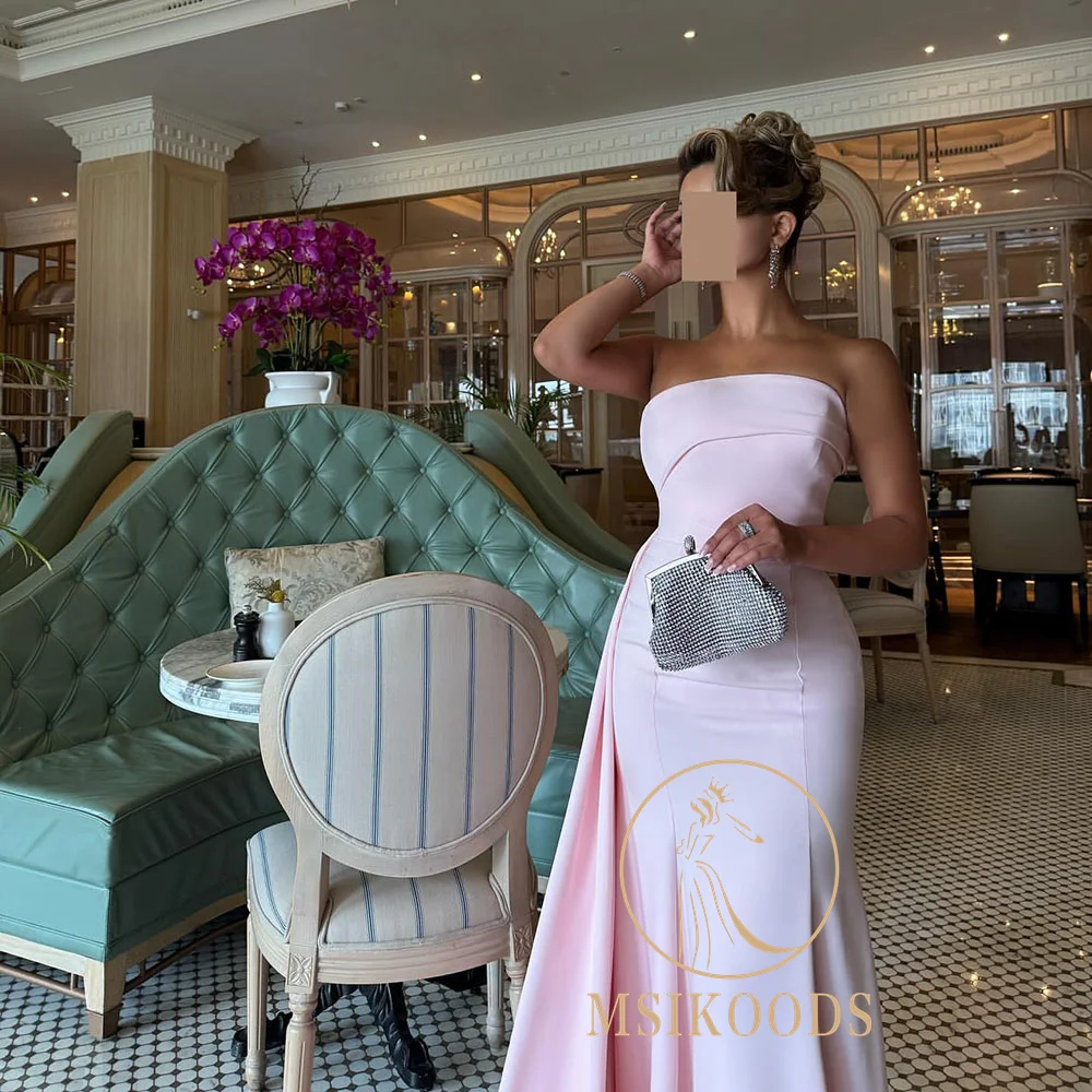 Msikoods modesto vestidos de noite 2025 mangas compridas vestido de festa formal gola alta ver através de renda sereia vestido de baile personalizado