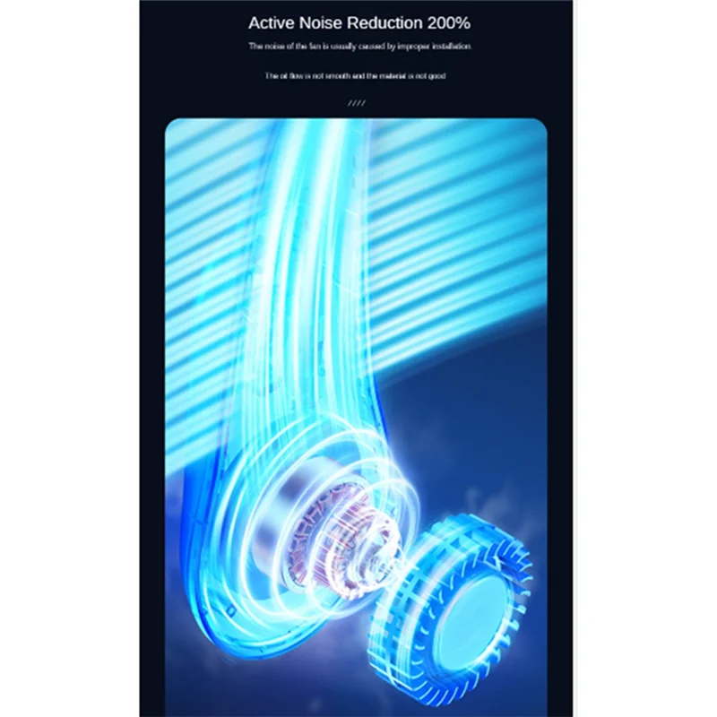 مروحة USB شحن USB مروحة كهربائية معلقة مروحة الرقبة اللاسلكية المحمولة مبرد الهواء مراوح كهربائية خالية من الشفرة قابلة للشحن كتم المشجعين، أ