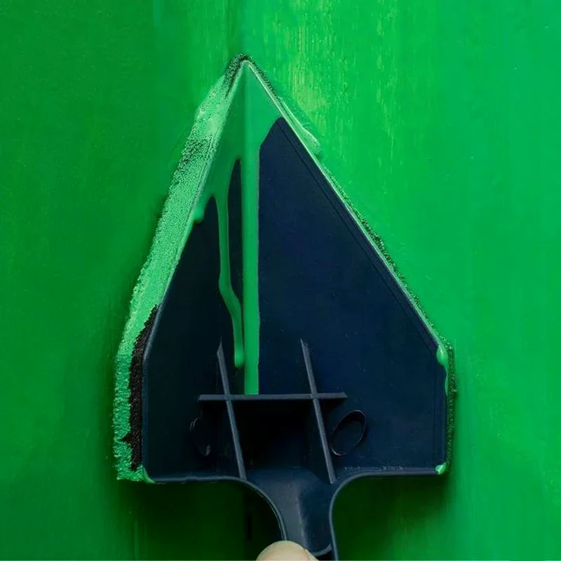 Pincel triangular com cabo de plástico durável, canto multifuncional e pintor para fácil aplicação, 1 peça