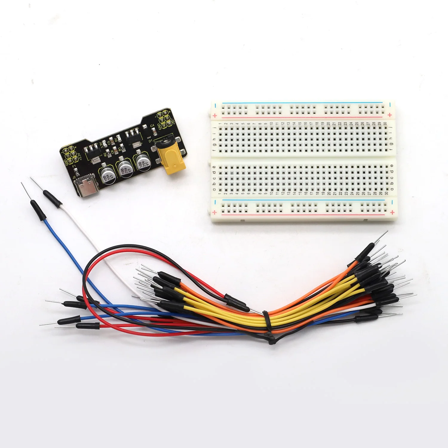 Keyestudio Type-C Power Module+400 Breadboard+Jumper Wires for Arduino Breadboard Projects Test Accessory Kit DIY Electronic Kit