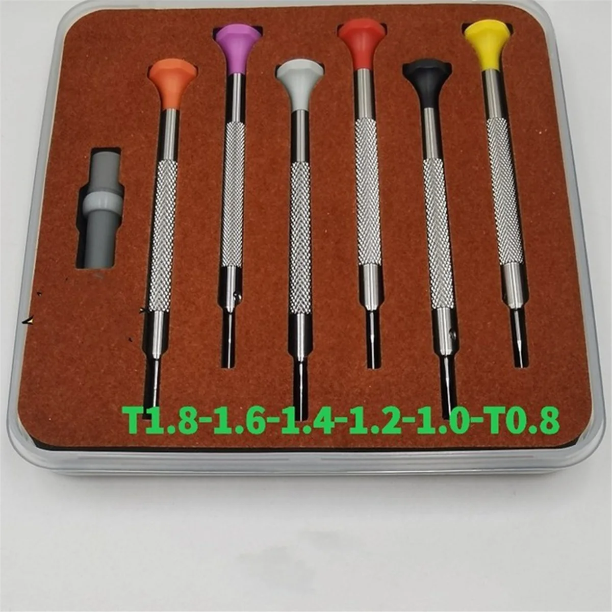 6pcs Watch Repair Screwdrivers Kit for 3135 2135 Movement Repair Screwdriver T0.8-1.0-1.2-1.4-1.6-1.8 Watchmakers Tool