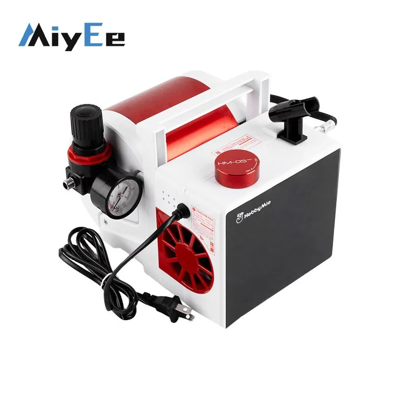 HobbyMio HM-05 Pro Desktop Air Pump with Air Cylinder Low Noise 40W Air Compressor for Model Spraying