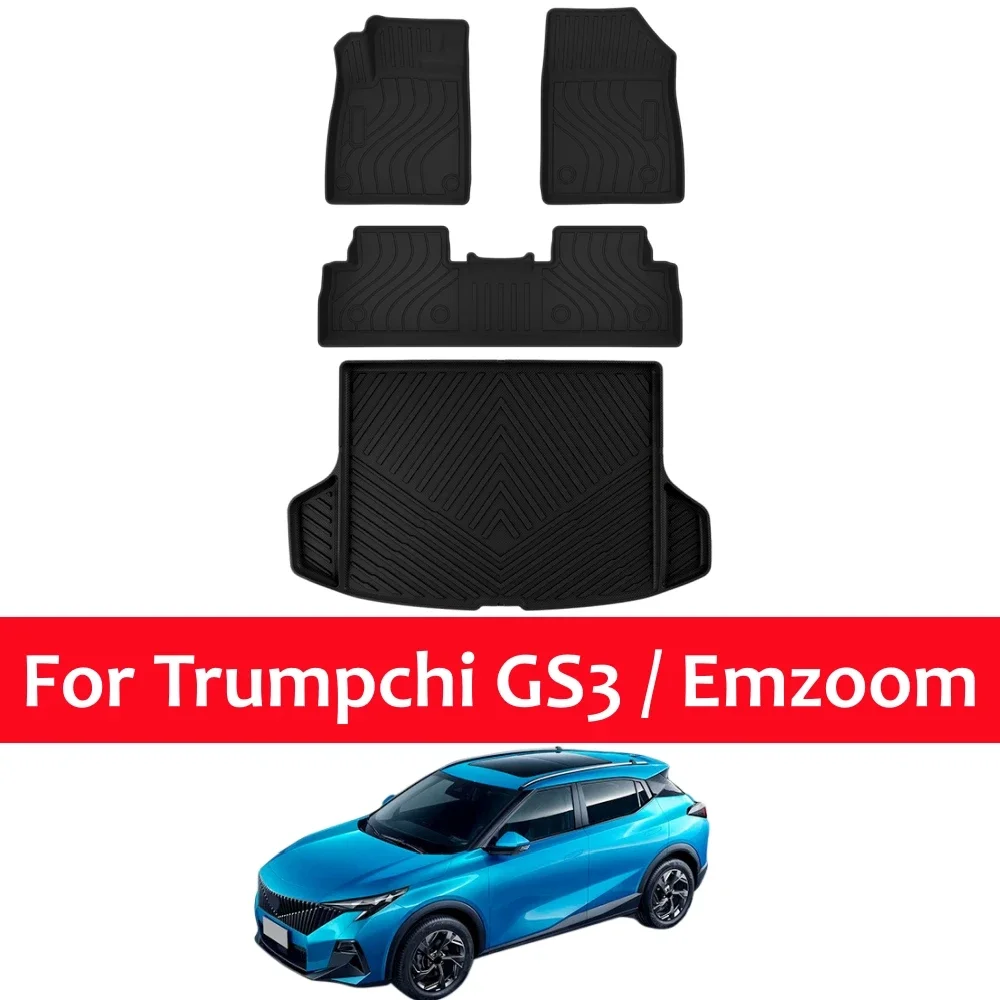 Für Trumpchi GS3 ‌ GAC GS3 Emzoom ‌ 2023-2026 Auto-Fußmatten Allwetterschutz Bodenbelag Wasserdichte Kofferraummatte LHD RHD – Detail 1