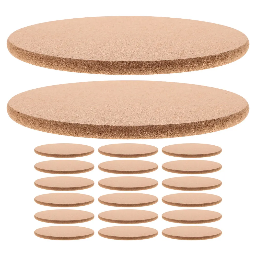

20pcs Round Cork Coasters Heat Insulation Table Protection Minimalist Design Kitchen Hot Plates Pots Dining Table Mats