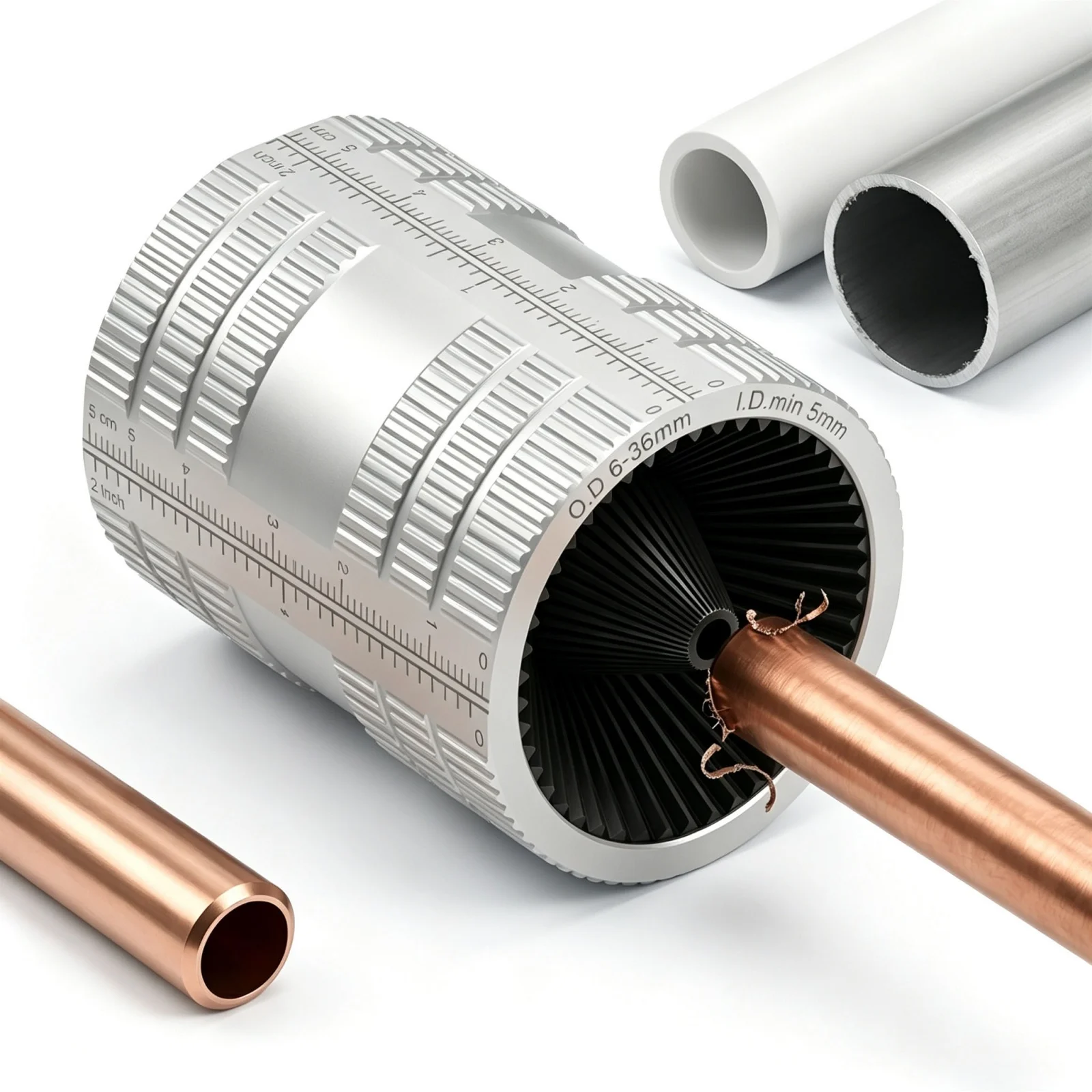 Tubing and Pipe Reamer Pipe Expander Inner And Outer Pipe Chamfering Device Deburring Tools for 1/4inch to 1-3/8inch Copper Pipe