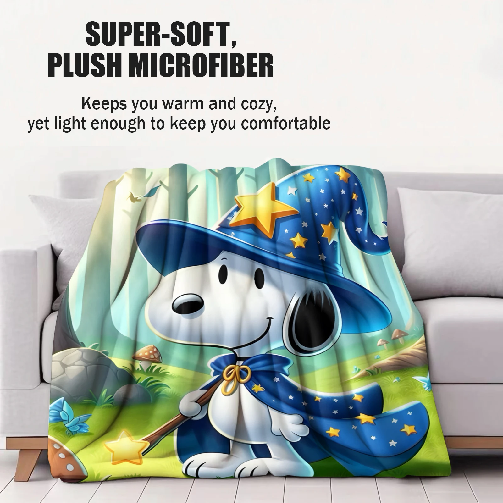 الفول السوداني سنوبي المرجان الصوف أفخم رمي بطانية الكرتون لطيف بطانية للسرير مكتب سوبر الدافئة الفراش يلقي الاطفال الغداء بطانية