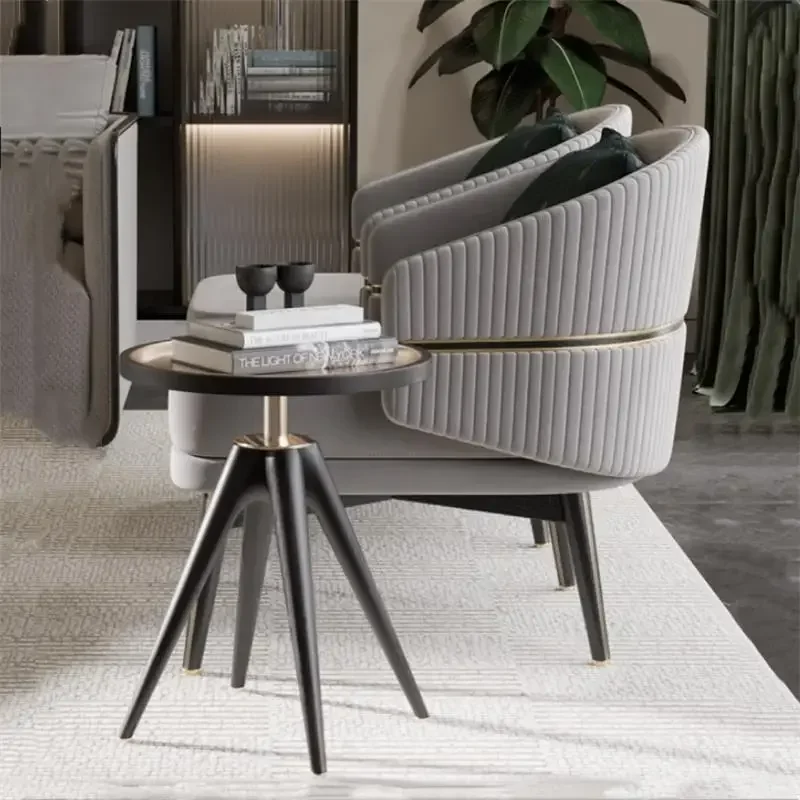 Nordic solid wood fabric sofa chair, model room living room leisure chair, hotel club sales office reception negotiation chair