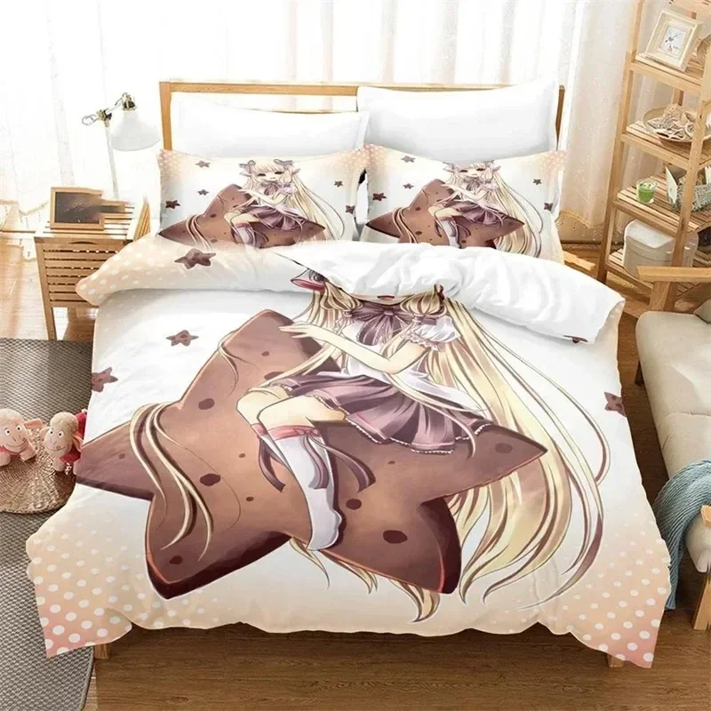 Anime Chobits New Chi 3D NEW Duvet Cover Pillowcase Bedding Set Adult Boy Girl Bedroom Decoration Children Single Double Large