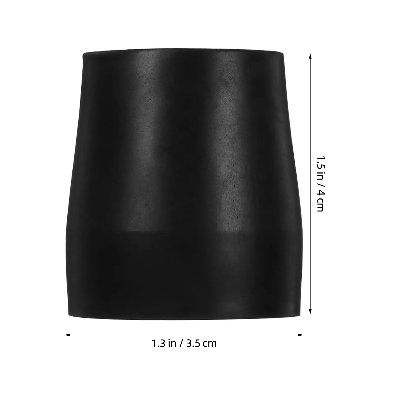 4pcs Black Rubber Foot Covers for 24mm Commode Chairs – Non-Slip Leg Caps, Shower & Restroom Chair Floor Protectors