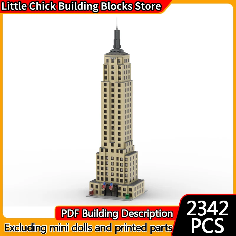 

City Street View Model MOC Building Bricks High-Rise Building Modular Technology Children Holiday Gifts Assemble Toys Suit