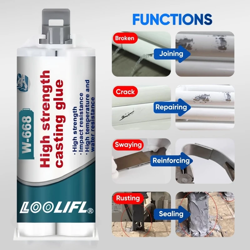 50ml Epoxy Resin Ab Glue, High-Strength Waterproof Instant Adhesive, Suitable for Repairing and Welding Wood, Plastic, and Metal, Industrial Repair Agent, Ab Glue Sealant.