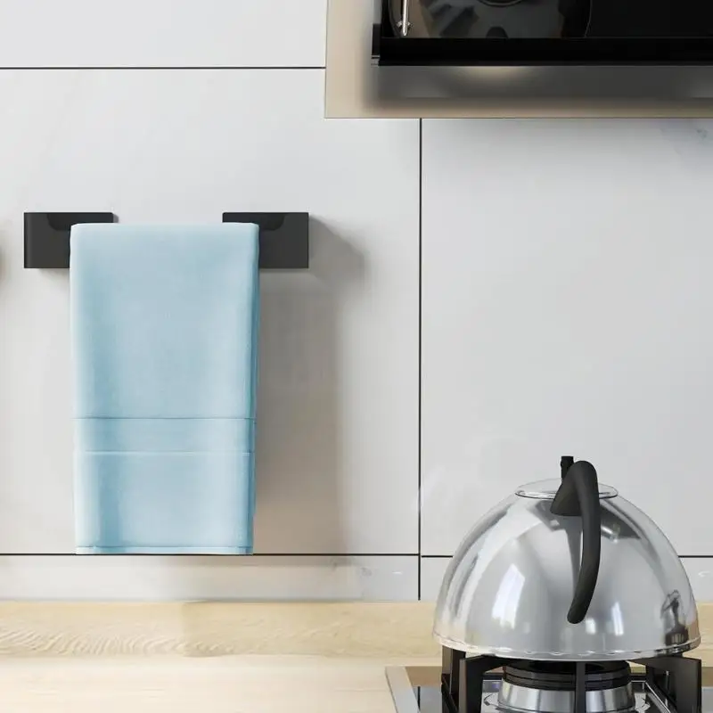  Strong Aluminum Adhesive Towel Bar 12 Inch Not Drill Wall Mounted Device Strong Adhesive Towel Rack for House