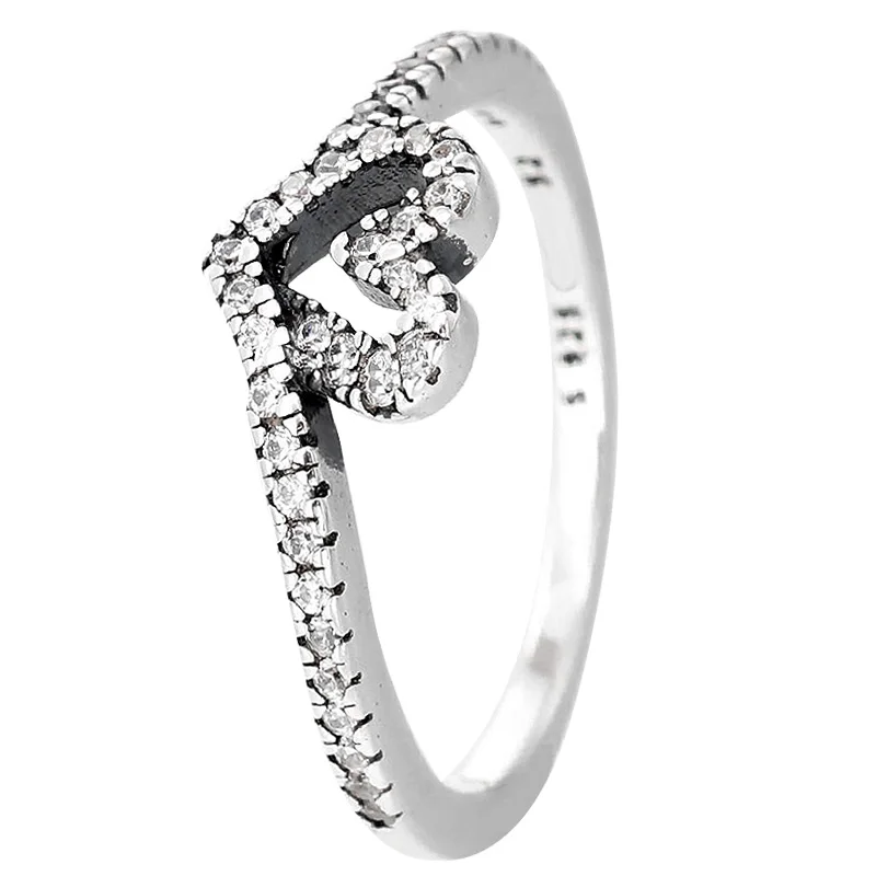 Bague en argent regardé 925 avec serrure signature, Allure Lucky In Love, Everver Tree of Love, Europe Gift, DIY Jewelry