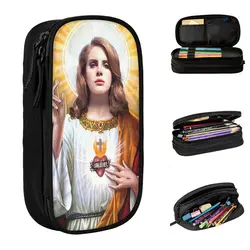 Lana Del Rey Jesus Pencil Cases Music Singer Pencilcases Pen for Girl Boy Large Storage Bag Students School Gift Stationery