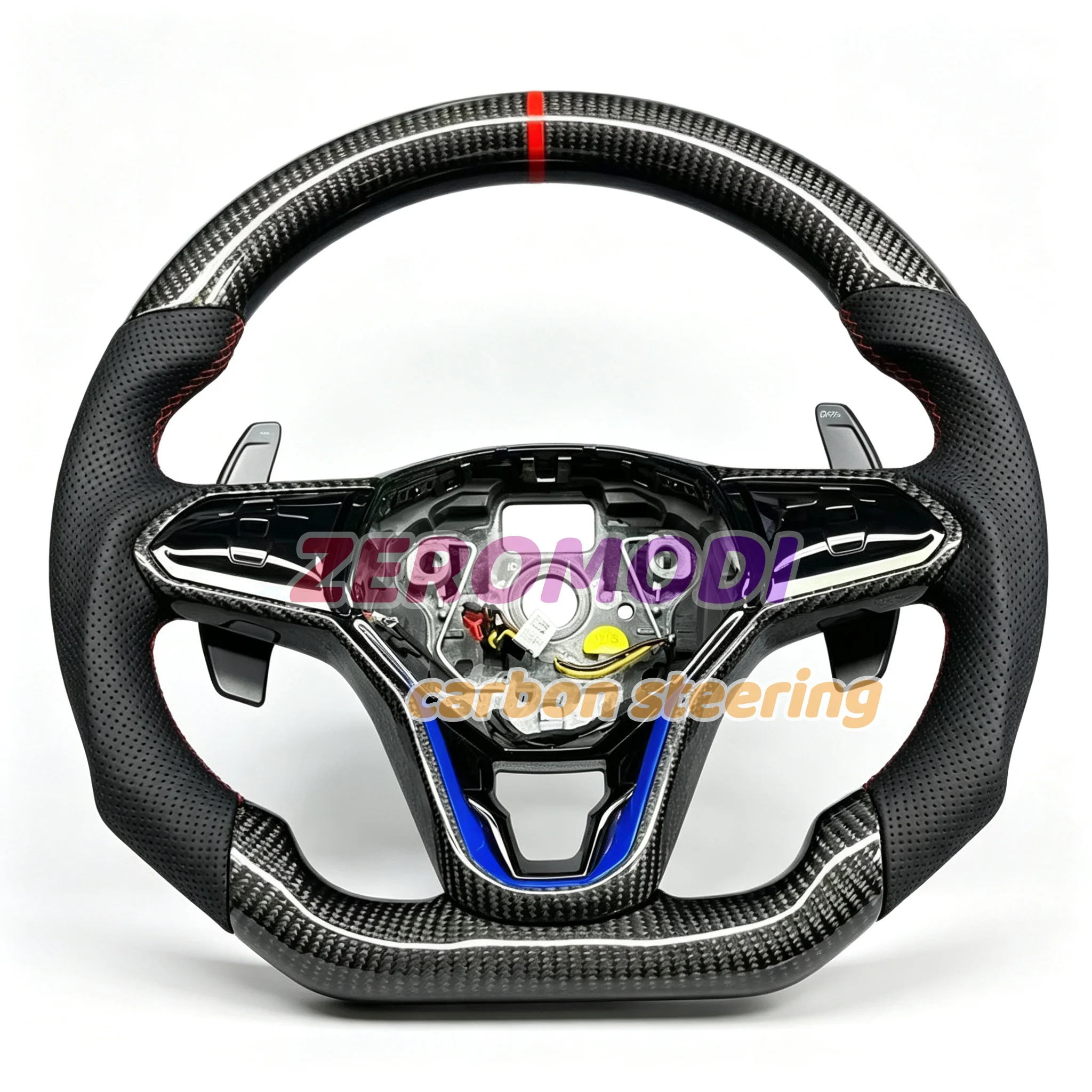 Upgrade for Volkswagen Golf 8 MK8 CC GTI Passat Jetta Flat Bottom Sport 100% Real Carbon Fiber Steering Wheel