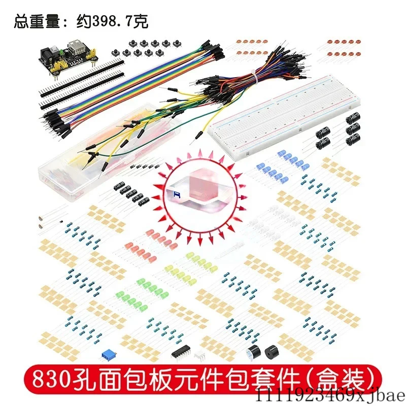 DIY Project Starter Kit for Arduino UNO R3 with Electronic Components 830 Tie-Points Breadboard Kit - Complete Set for Beginners