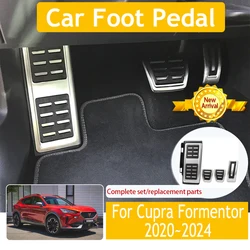 Car Foot Pedal For Cupra Formentor 2020 2021 2022 2023 2024 Car-Styling Brake Pedals Stainless Accelerator Cover Auto Acessories