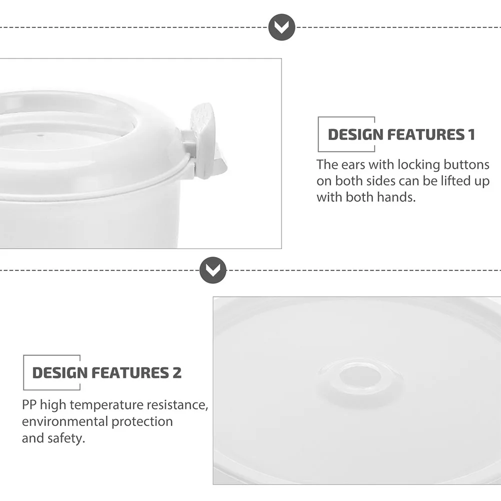 

Microwave Lunch Box Cuisine Rice Cooker Steamer Easy to Clean Cooking Microwavable Rice-cooker Small Maker Portable Spoon