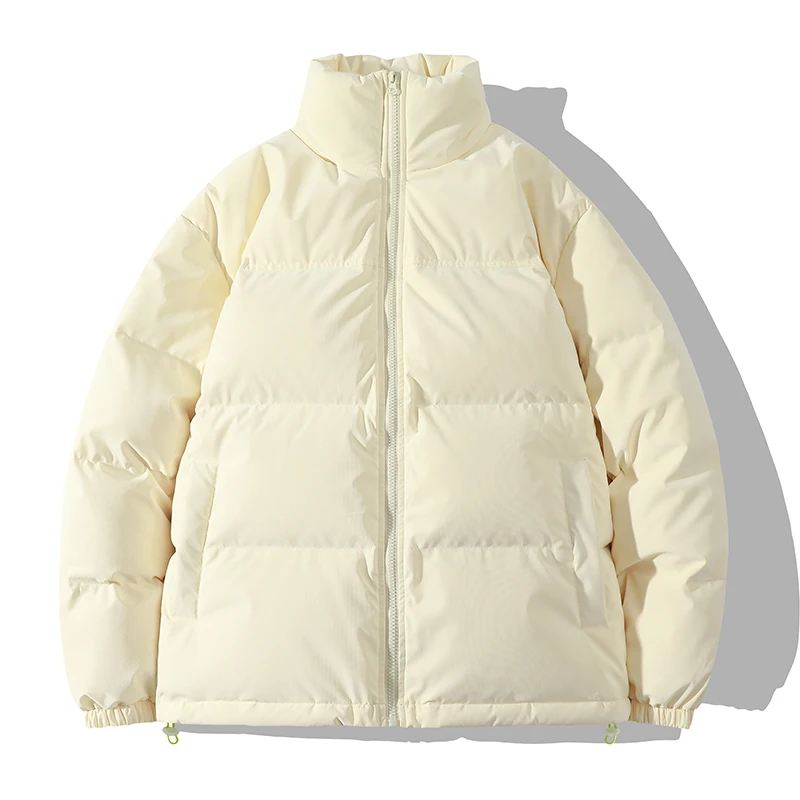 

Stand Collar Down Jacket Thickened Warm Men Clothing Comfortable Solid Color Parkas Wind-Resistant Zipper Hot Roupas Masculinas