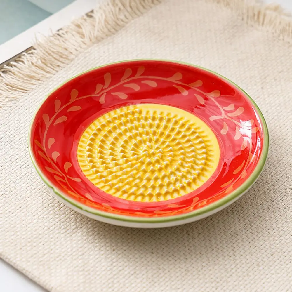 Kitchen Ceramic Garlic Grater Manual Ginger Masher Plate For Vegetable Spice Paste Sauce Making Herb Grinding Accessory