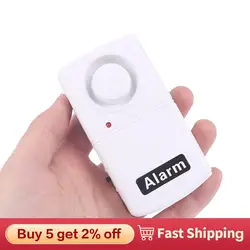 Sirena de alarma antirrobo para puerta y ventana, indicador LED de 120dB, Detector de vibración para el hogar