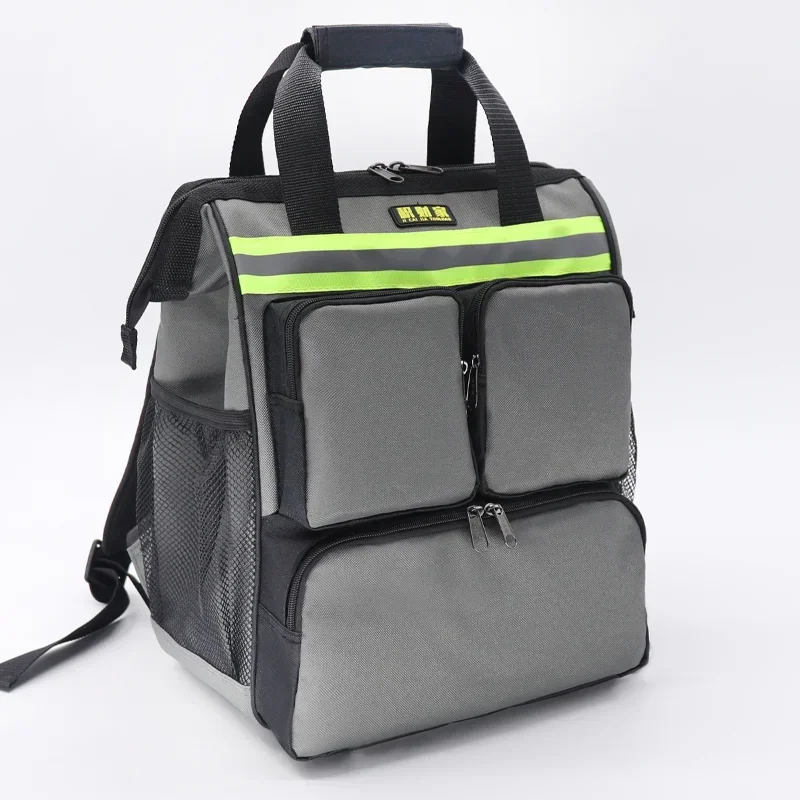 

Набор инструментов с двойным плечом, многофункциональный, износостойкий, толстый, водонепроницаемый, большой вместительный рюкзак из ткани Оксфорд, стиль, многослойный