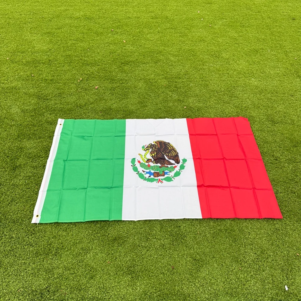 Mexico Flag 150x90cm Large 3x5 FT Mexican National Flag Polyester Double Stitched Outdoor Indoor Decoration
