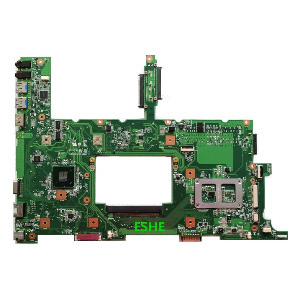 Original For Asus N75S N75SL N75SF Laptop Motherboard 60N69MB1500 REV 2.2 PGA989 GT555M GPU 100% Tested OK