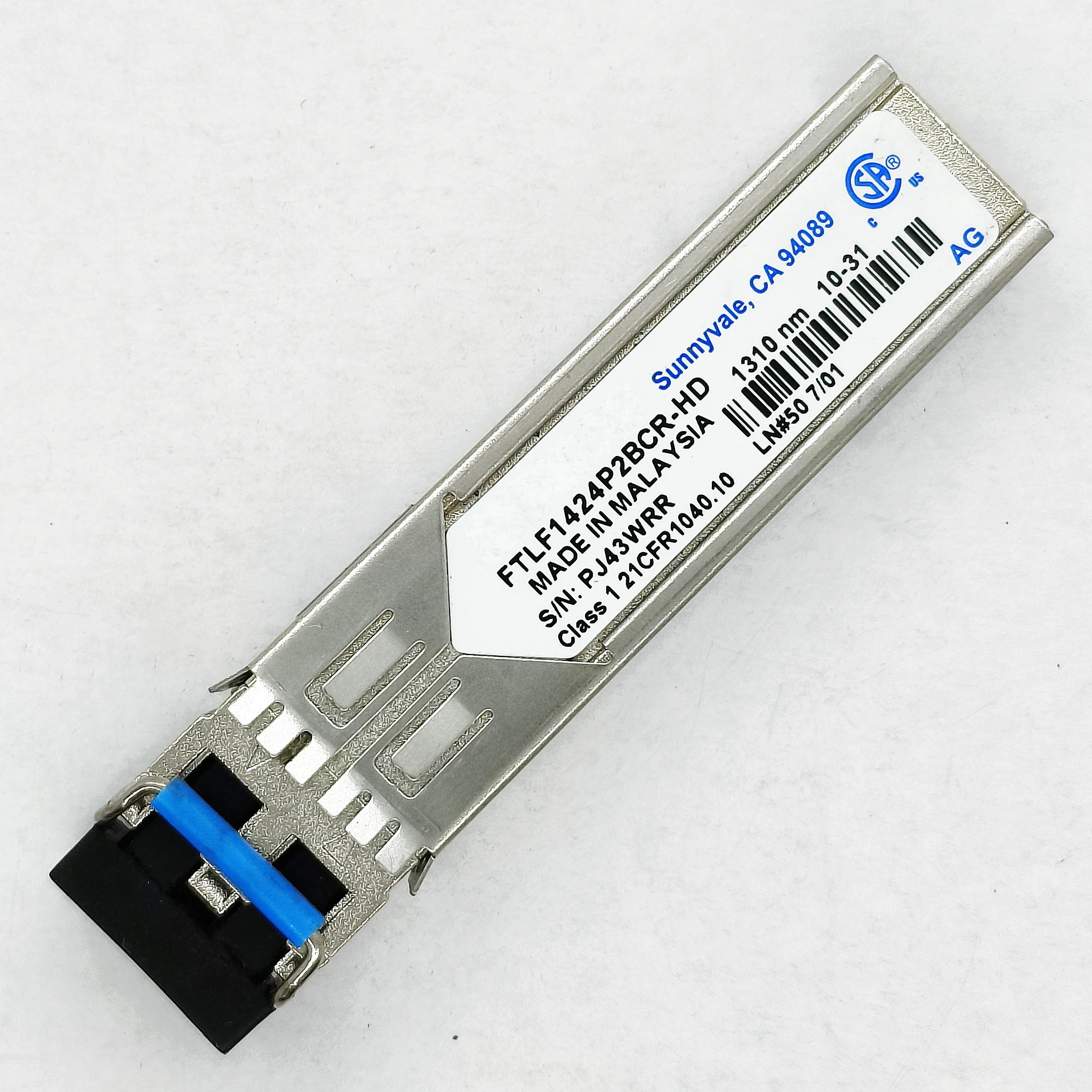 

Оригинальный оптический модуль трансивера Finisar 4,25 Gbps 1310nm 10KM SFP FTLF1424P2BTR FTLF1424P2BCR-HD SMF LC