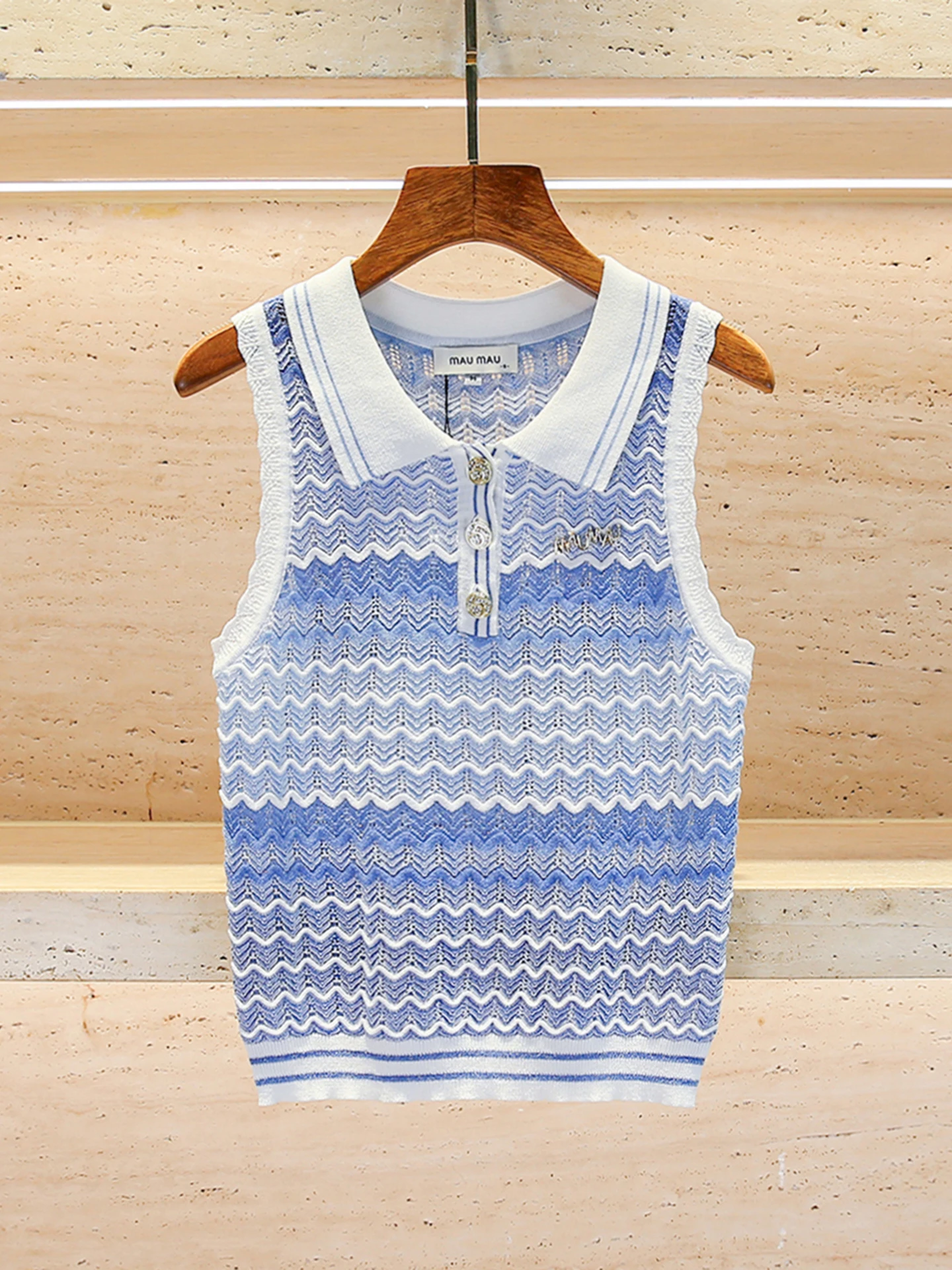 

Элитный женский вязаный полосатый жилет-топ в университетском стиле для осеннего повседневного образа, короткий, H-образный силуэт