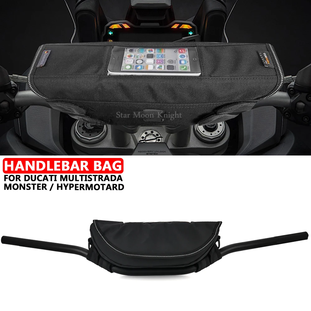 

For Ducati Multistrada 1200 950 1260 V4 V4S Hypermotard 950 Monster 797 821 Waterproof Bag Storage Handlebar bag Travel Tool bag