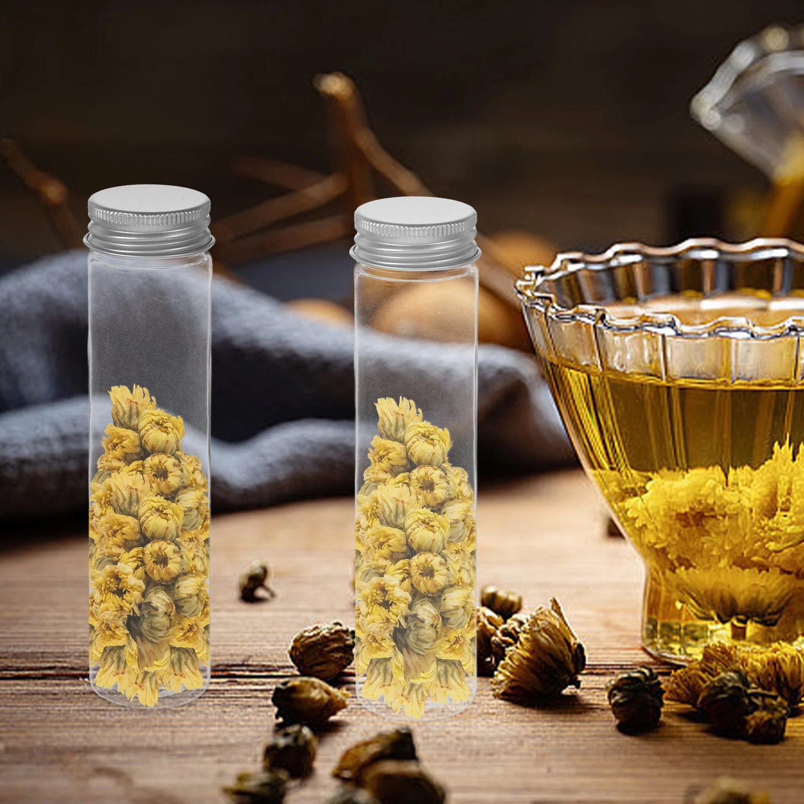 

20Pcs Transparent Plastic Test Tubes Flat Bottom Stable Clear Storage Tubes Gift Decoration Test Tube Clear Plastic Tube