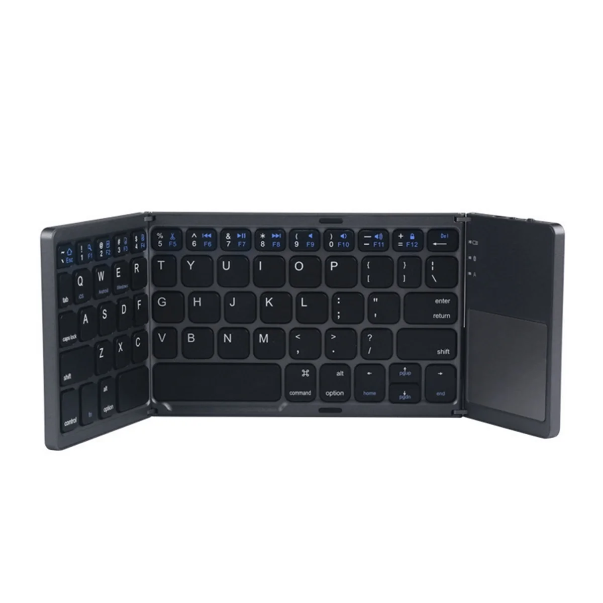 Mini Tri-Fold Wireless Bluetooth Keyboard Portable Universal Keyboard Mouse Touch Keyboard for IOS Android Windows