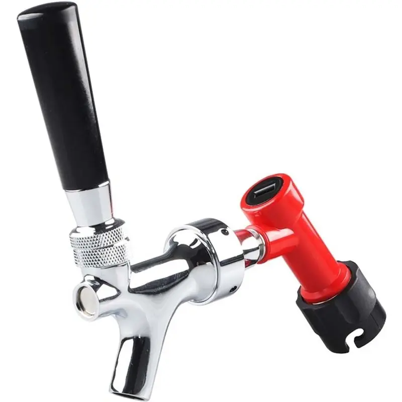ABKP-Quick Disconnect Beer Faucet Adapter Chromed Beer Tap For Homebrewing Keg Beer Tap