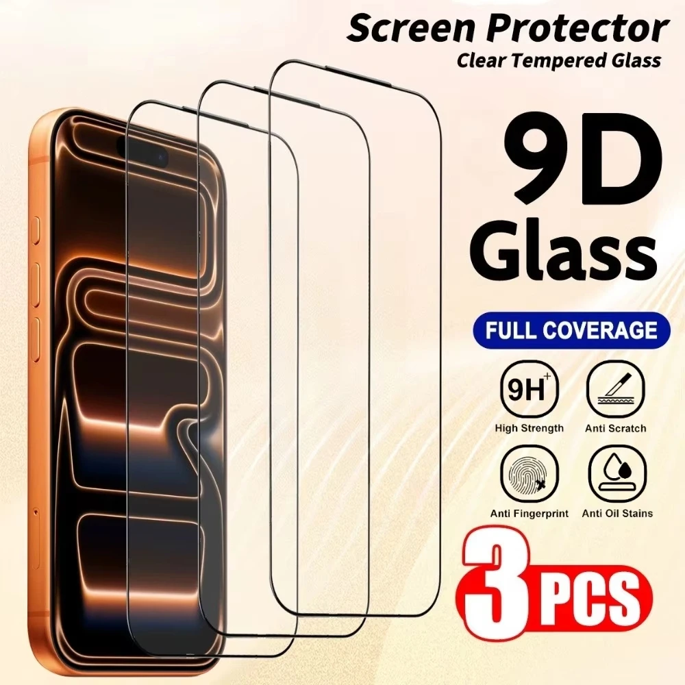 

For iPhone 17 Pro Max HD Screen Protector For iPhone 17 16 15 11 14 12 13 Pro Max X XS XR 6 7 8 Plus 16e 17 Air Tempered Glass