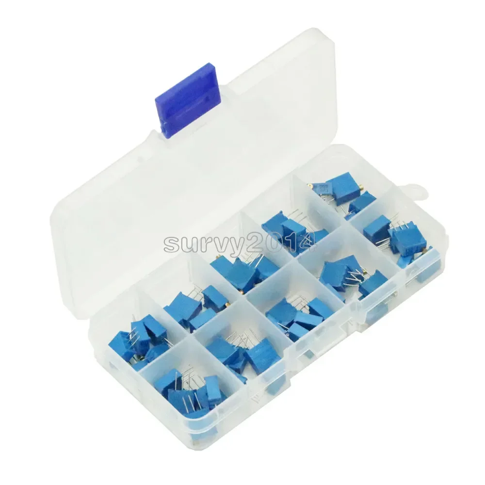 50pcs 3296W Multiturn Trimmer Potentiometer Kit High Precision 3296 Variable Resistor For arduino Boar Module