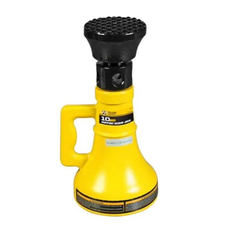 

10 Ton Professional Car Support Screw Jack for House Construction Bridge Stabilization Yellow 20 000 LBs