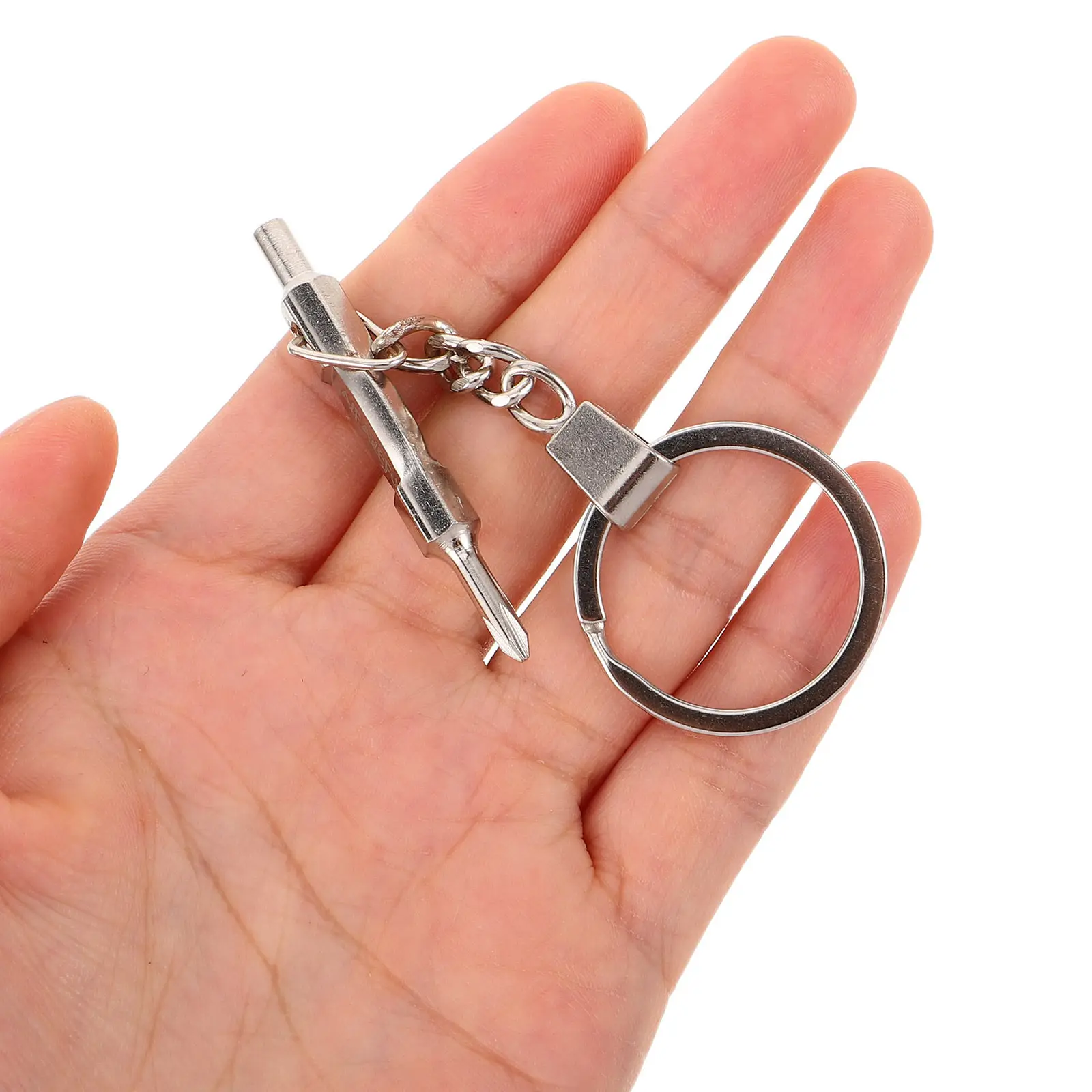 Fingerboard Tool Silver Double Head Mini Skateboard Screwdriver Fingerboard Screw Driver DIY Repair Tool for Boys Teens