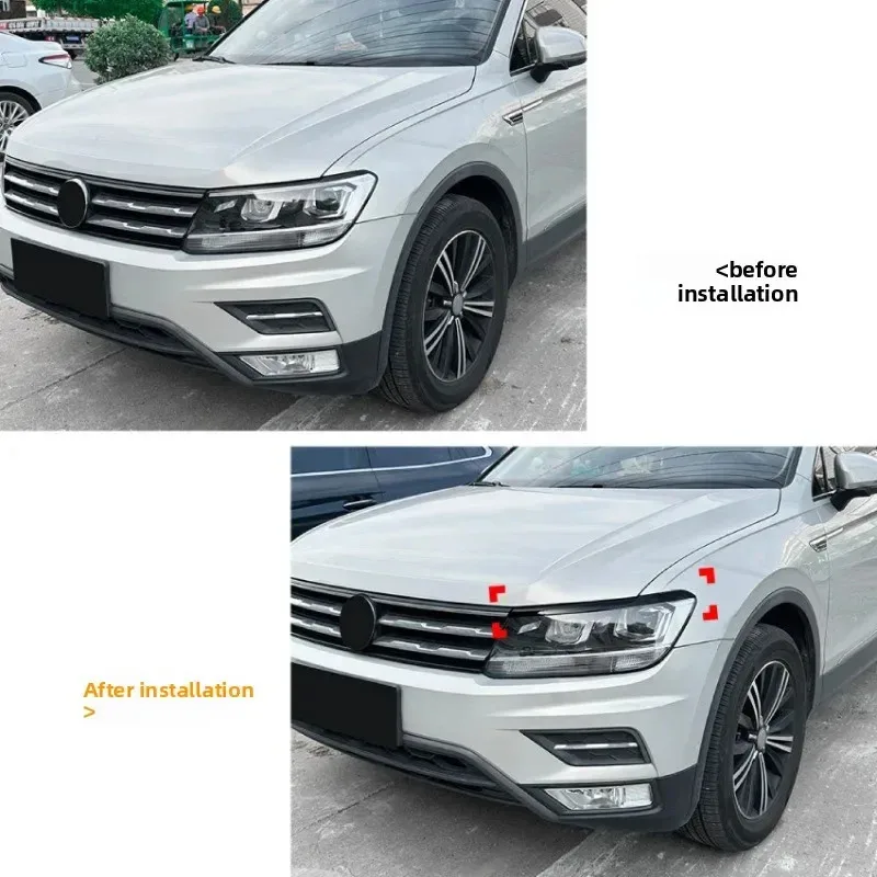 لفولكس واجن تيجوان تيجوان MK2 2017-2020 المصباح الحاجب سيارة ملصق الخارجي