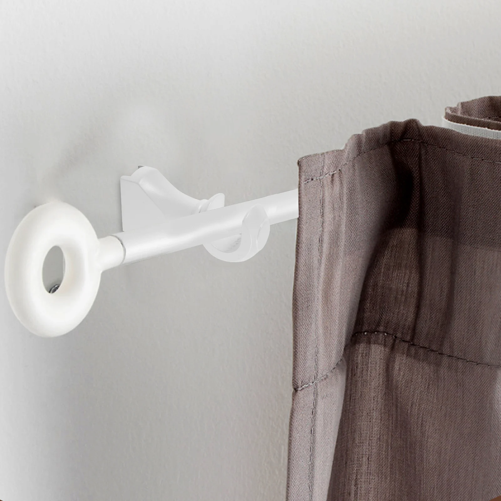 

2pcs Wooden Curtain Rod Brackets Heavy Duty Wall Mount Holders For Drapes Towels Modern Simple Style Bracket Decorative